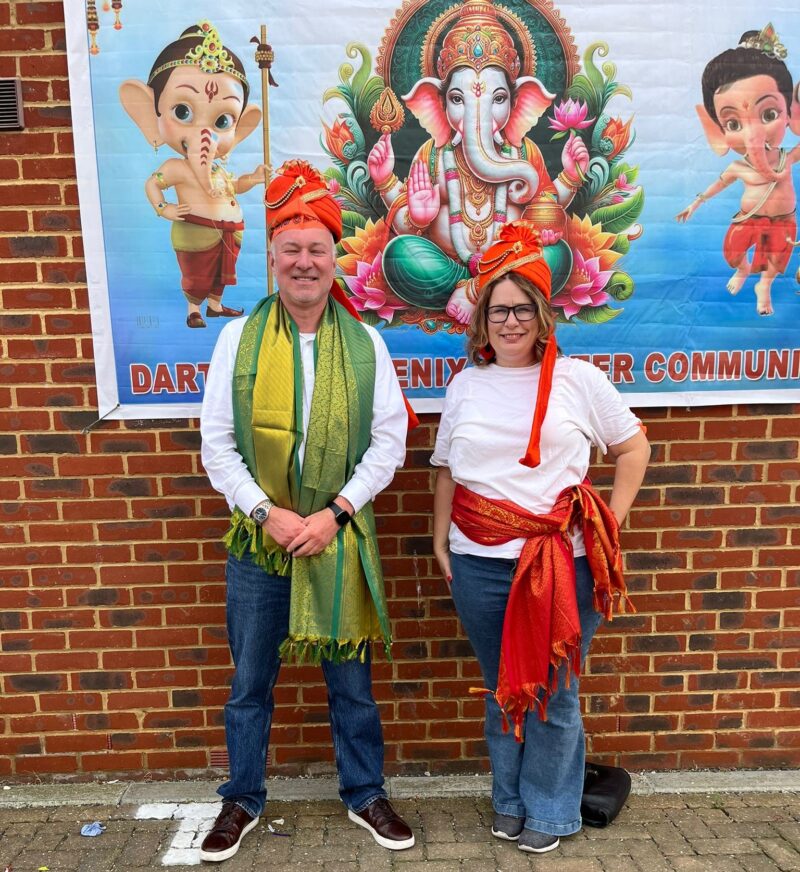 Jim Dickson MP and Councillor Kelly Grehan at Ganesh celebration